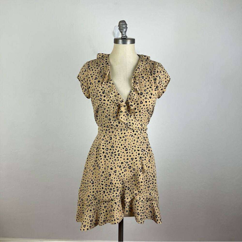 Aritzia Sunday Best Savoy Leopard Wrap Dress
